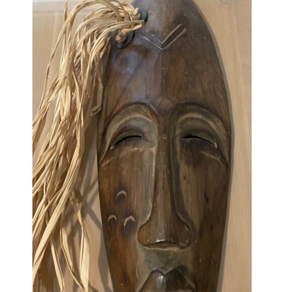 Large Hand-Carved Wooden Head Dress Mask - Picture 2 of 5